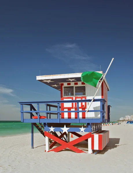 Miami Beach Florida, casa de salva-vidas — Fotografia de Stock