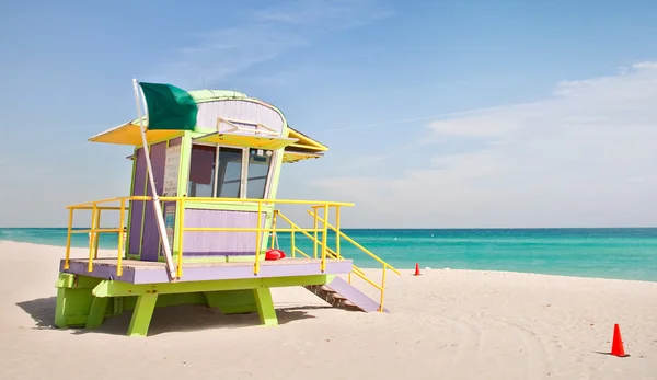 Miami Beach Florida, lifeguard house — Stock Photo, Image