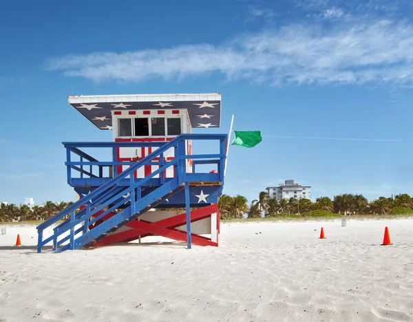 Miami Beach Florida, lifeguard house — Stock Photo, Image