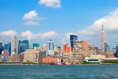 New york şehri, ABD renkli manzarası panorama