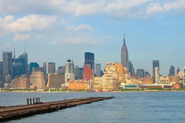 Nueva York, Estados Unidos, panorama del horizonte de los edificios de Manhattan — Foto de Stock