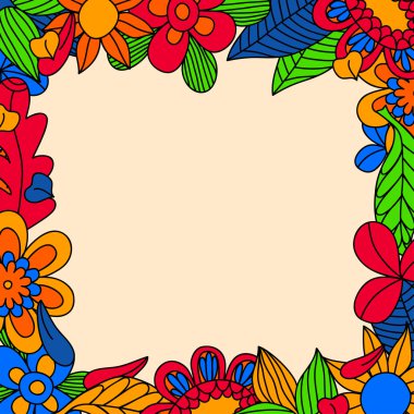 vektör çerçeve çiçek