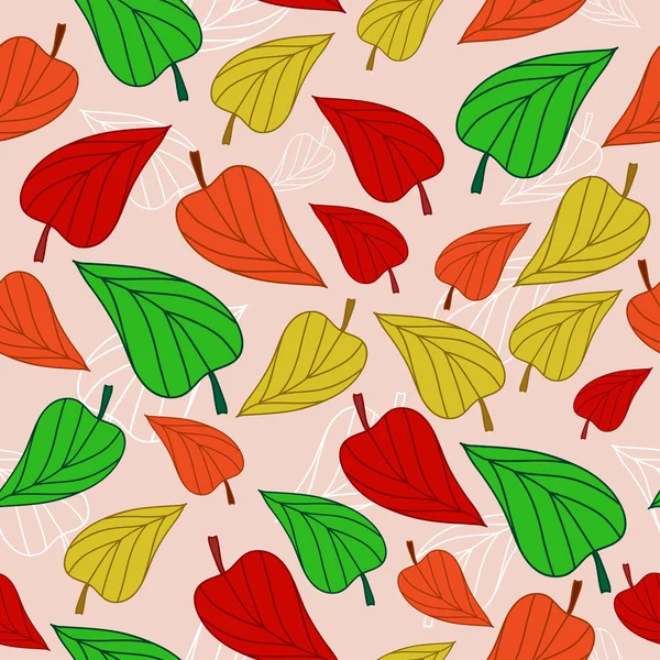 Seamless pattern with leaves — Stock Vector