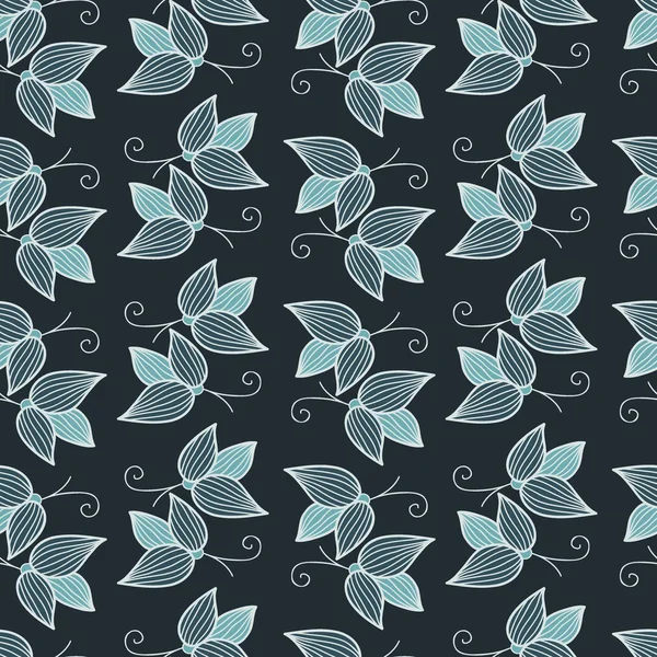 Motif floral vectoriel sans couture — Image vectorielle