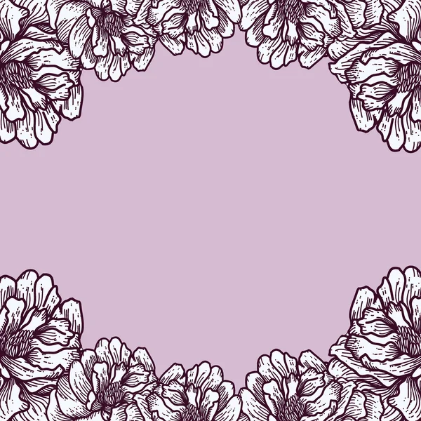 Cadre floral vectoriel — Image vectorielle