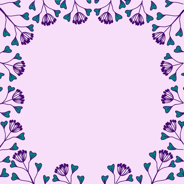Floral vector frame — Stock Vector