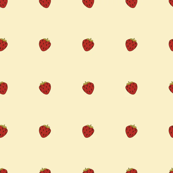 딸기 패턴 — 스톡 벡터