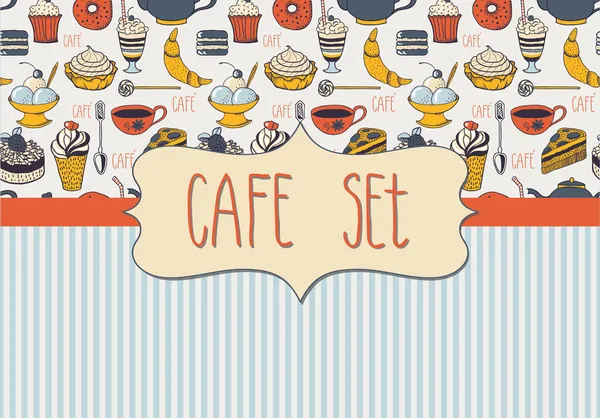 Café-Set — Stockvektor