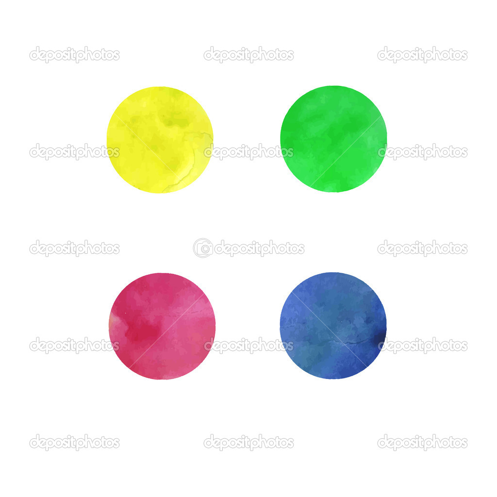 Watercolor rounds in vector
