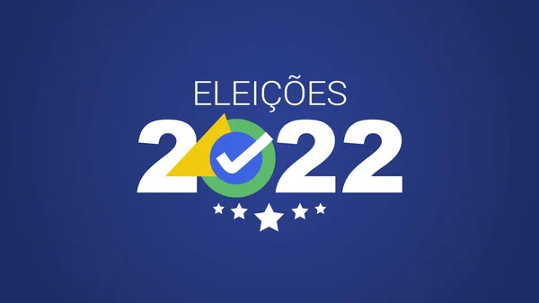 Verkiezingen 2022 Vlag Brazilië — Stockvector