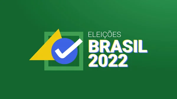 Eleições Brasil 2022 Bandeira Brasil —  Vetores de Stock