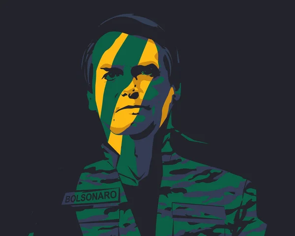 BRASILIA, BRAZİL - Ekim 2022 Jair Bolsonaro