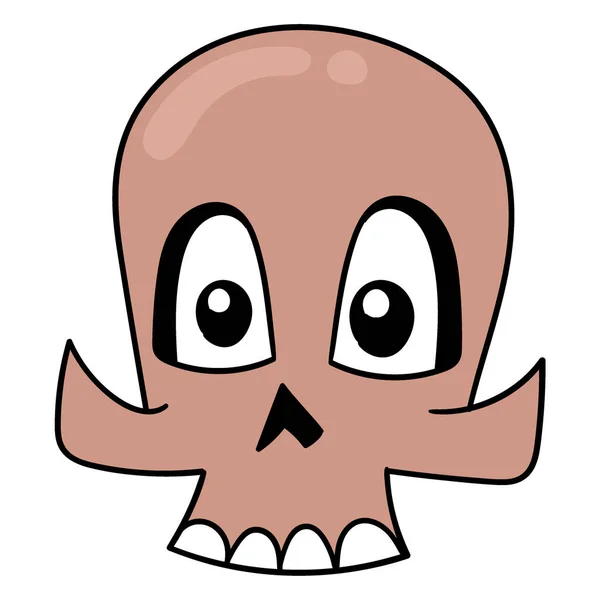 Τρομακτικό Κρανίο Κεφάλι Φάντασμα Εικονογράφηση Διάνυσμα Emoticon Χαρτοκιβώτιο Σχέδιο Εικονιδίων — Διανυσματικό Αρχείο