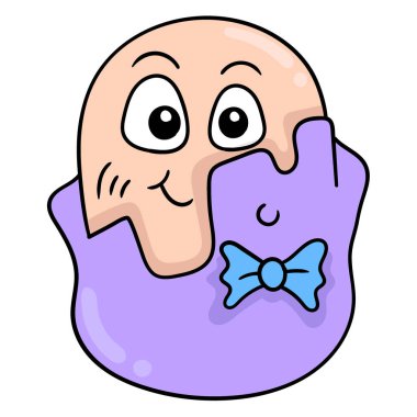 happy laughing face egg, vector illustration carton emoticon. doodle icon drawing