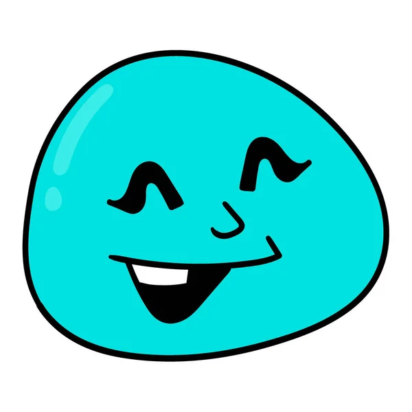 Emoji Μπάλα Χαμογελώντας Χαρούμενα Διανυσματική Απεικόνιση Εικονίδιο Emoticon Σχέδιο Εικονιδίων — Διανυσματικό Αρχείο