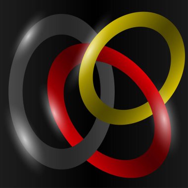 Çember halkaları metalik renklere bağlı