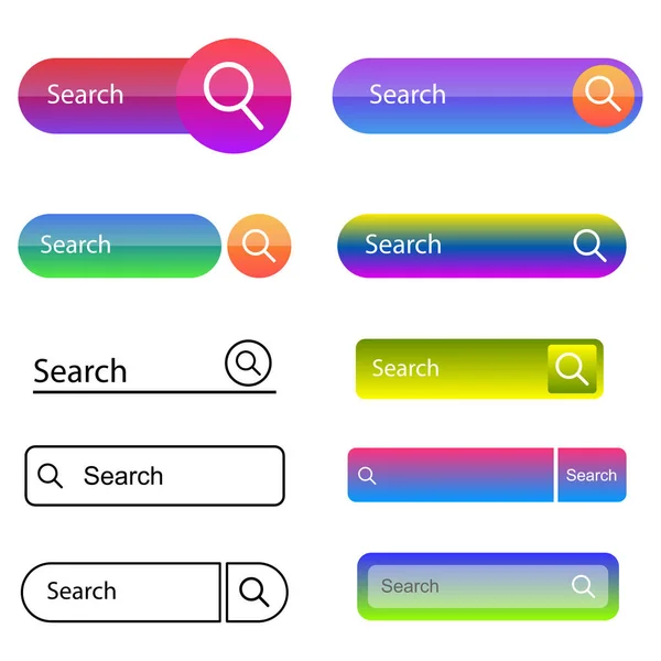 Benutzeroberfläche Menü Suchen Taste Mobile App — Stockvektor