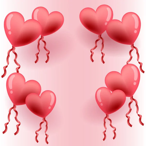 Valentijnen Rood Liefde Achtergrond Template Vector Illustratie Achtergrond — Stockvector