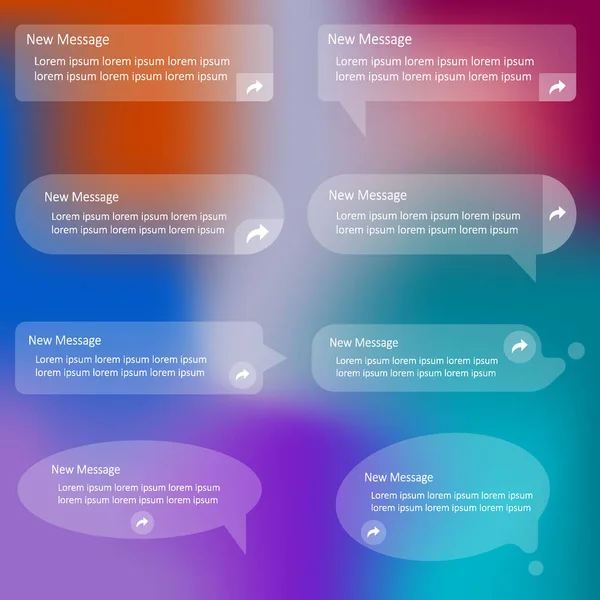 Bubble Notification Chat Mobile Vector Design User Interface Software Application — Stok Vektör