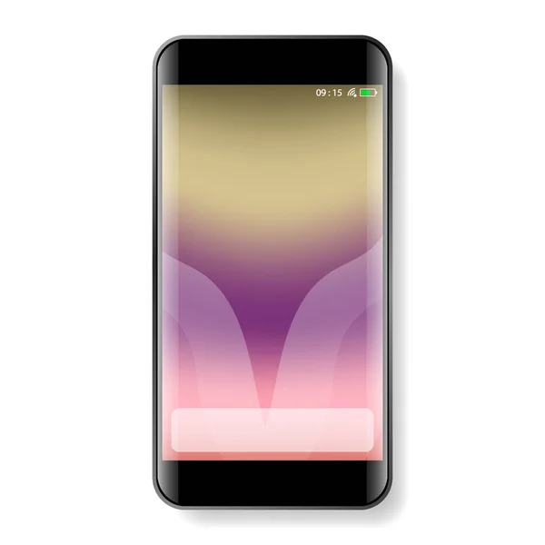 Realistisch Gebruikersinterface Smartphone Apparaat Smartphone Redesign Realistisch Object — Stockvector