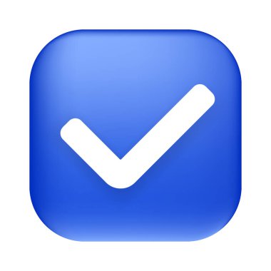 Kontrol listesi 3D doku onayı. sembol tasarım vektörü çizimi