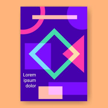 modern renkli geometrik şekiller. Poster, broşür, arkaplan vs. için şablon