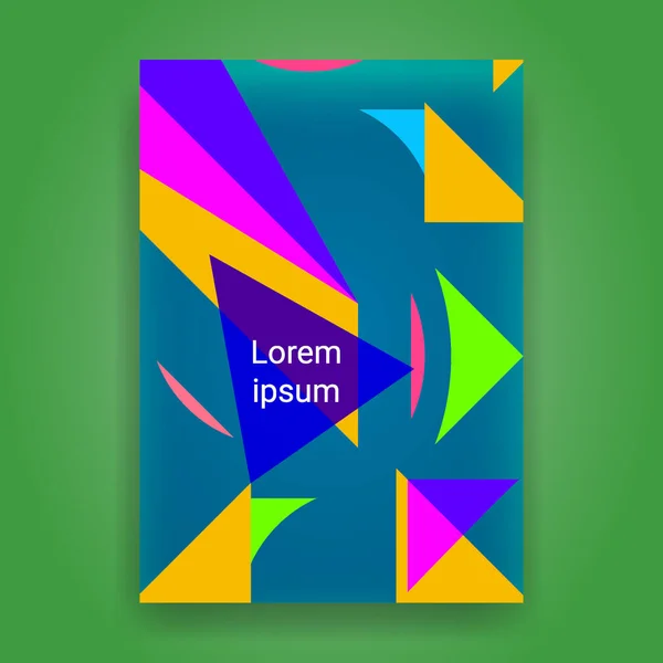 Rounding Fashion Minimal Cover Colorful Geometric Brochure Template Poster Brochure — стоковый вектор