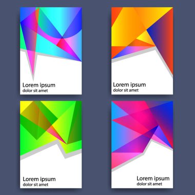 gradyan soyut broşür şablon seti. Poster, broşür, arkaplan vs. için şablon