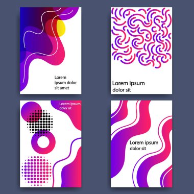 desenli karamel gradyan sanat yıllık başlık setini kapsıyor. Poster, broşür, arkaplan vs. için şablon