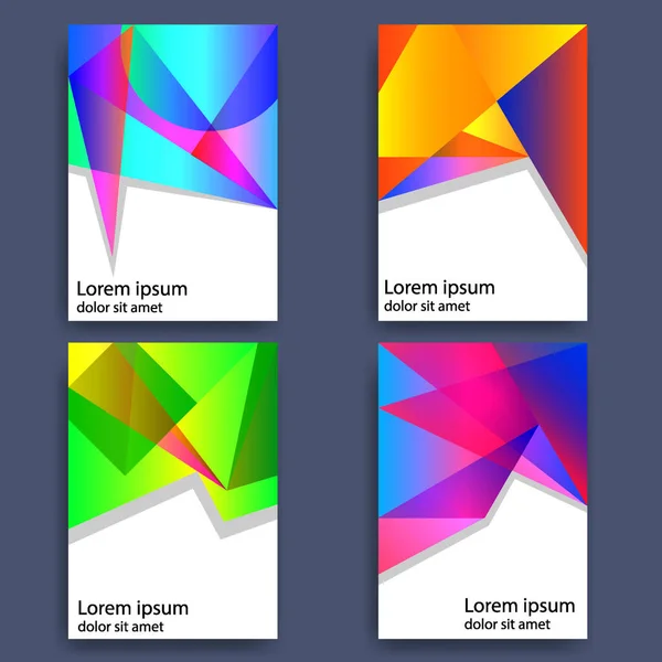 Gradient Abstract Brochure Template Set Template Poster Brochure Backgrounds Cover — Διανυσματικό Αρχείο