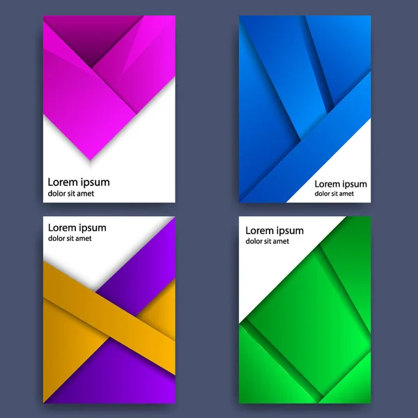 Textur Gradient Art Cover Jahresbericht Eingestellt Vorlage Für Poster Broschüren — Stockvektor