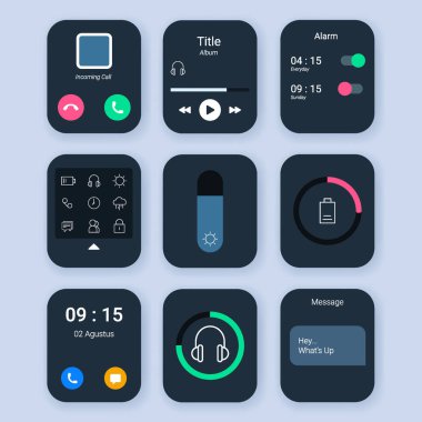 kullanıcı arayüzü akıllı saat çerçeve uygulaması, Smartphone gerçekçi nesneyi yeniden dizayn 