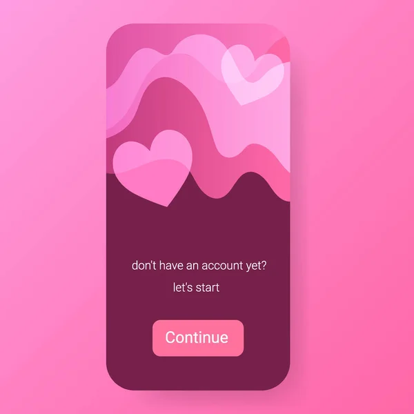 Dating App Erstellt Benutzeroberfläche Mobiler App Smartphone Gestaltet Realistisches Objekt — Stockvektor