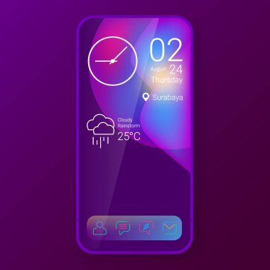 ev ekranı ui tasarım özel modifikasyon dalgası, vektör tasarım illüstrasyonu