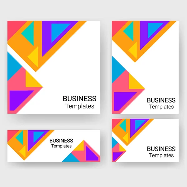Clean Cover Triangle Pathces Design Business Templates Print Template Poster — Stok Vektör