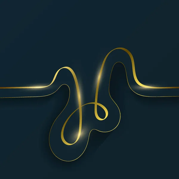 Pen Stroke Gold Elegant Luxury Templates Background Vector Illustration Background — Stockvektor