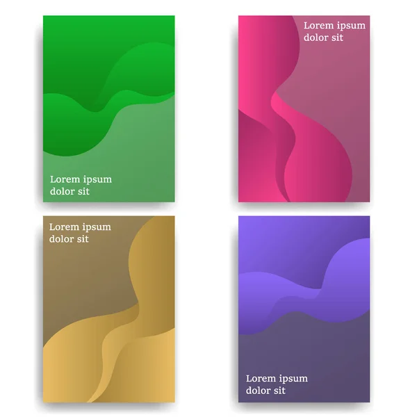 Gradient Texture Brochure Cover Set Custom Modification Print Template Template — Vettoriale Stock