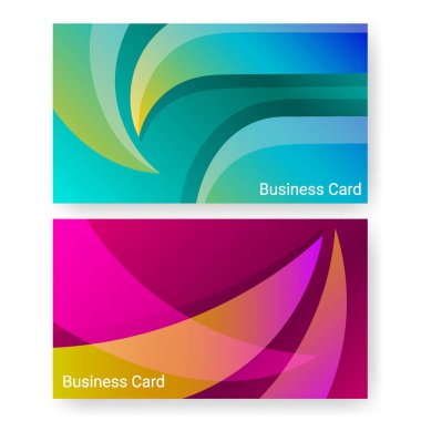 business card name template rainbow wave. template for poster,brochure,backgrounds cover etc