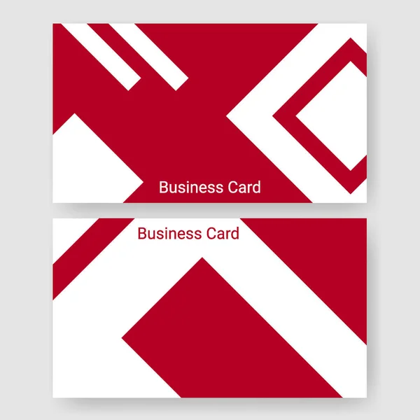 Business Card Name Template Red White Elegant Clean Template Poster — Wektor stockowy