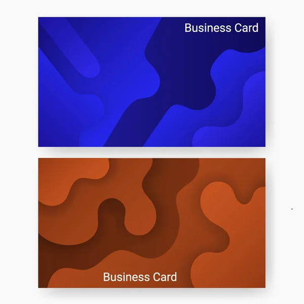 Business Card Name Template Elegant Textures Set Template Poster Brochure — Stok Vektör