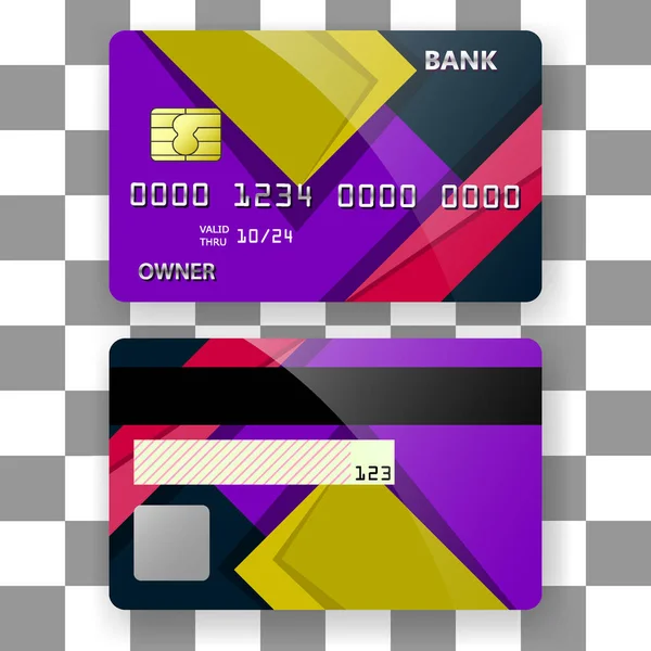 Bankkarten Vorlage Hintergrund Luxus Design Vorlage Für Poster Broschüren Hintergrundcover — Stockvektor