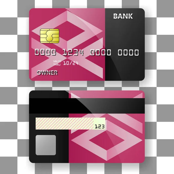 Bankkarte Vorlage Hintergrund Pinky Art Cover Design Vorlage Für Poster — Stockvektor