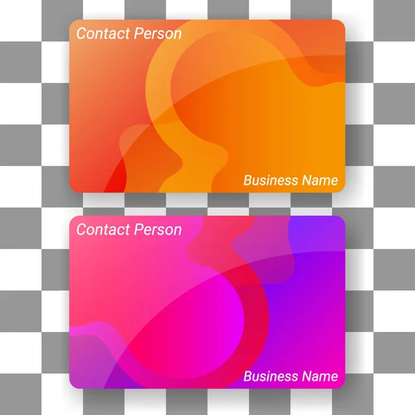 Banking Card Template Background Wave Exposure Gradient Art Design Template — Stock Vector