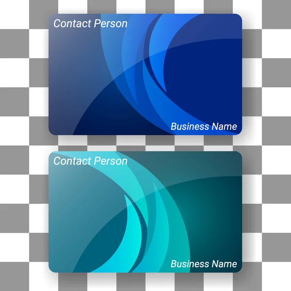 Banking Card Template Background Blue Cyan Elegant Art Design Template — Stock Vector