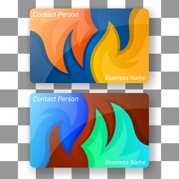 Banking Card Template Background Fire Element Pattern Art Design Template — Stock Vector
