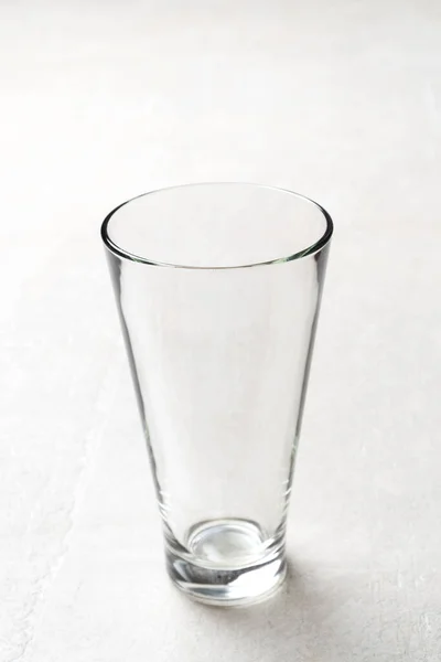 Vidrio Vacío Alto Sobre Fondo Claro Primer Plano Vaso Bar — Foto de Stock