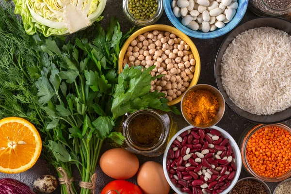 Peulvruchten Groenten Zijn Een Bron Van Plantaardige Eiwitten Vitaminen Vegetarisch — Stockfoto