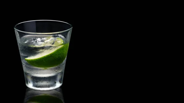 Banner Luxury Cocktail Vodka Lime Mojito Gin Tonic Ice Tequila — 图库照片
