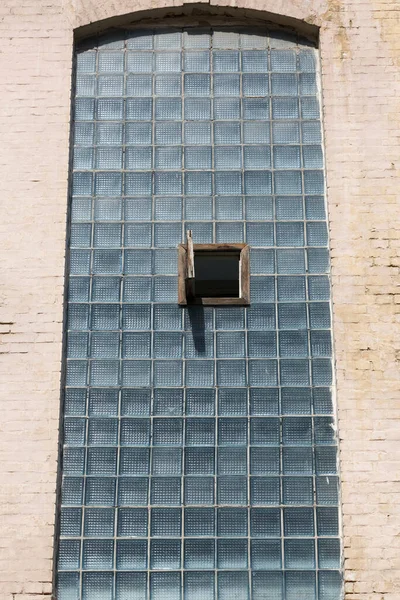 Skleněná Výzdoba Cihlové Budovy Skleněné Dlaždice — Stock fotografie