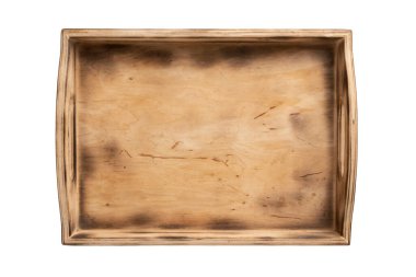 Empty wooden box isolated on white, Wooden grocery box 